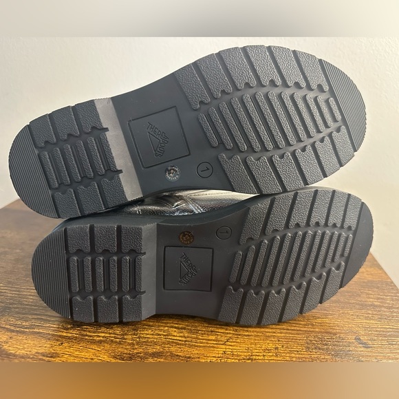 Thereabouts Little and Big Girl Silver Reese Combat Boots NWT Various Sizes - Picture 6 of 6